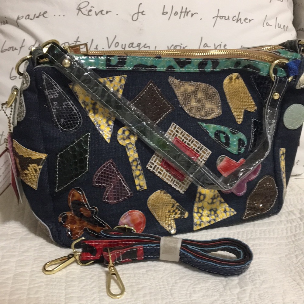 Leather Handbag With Shoulder Strap NWT